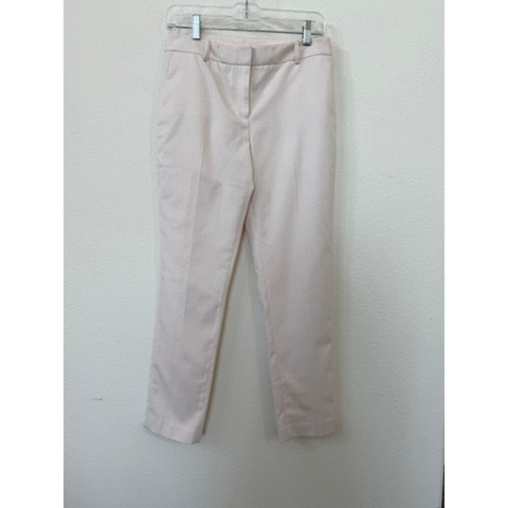 DKNY Textured Ankle Pants Light Pink Slim Career Workwear Size 2 Office Chic